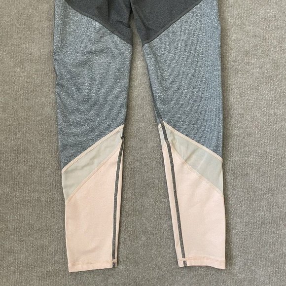 Aerie Leggings Womens Small Gray Peach Workout Pants Skinny Stretch Mesh - Picture 12 of 12